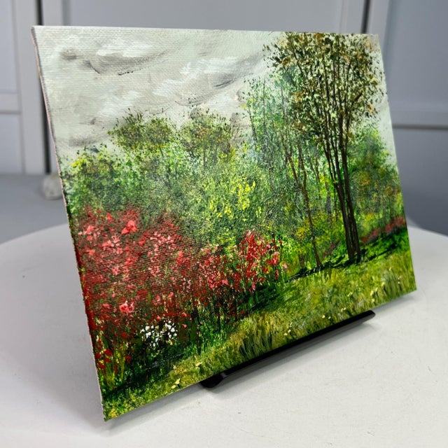 Contemporary Nature Holds the Key Acrylic Landscape Painting 6" X 8" Wall Art Unframed For Sale - Image 3 of 7