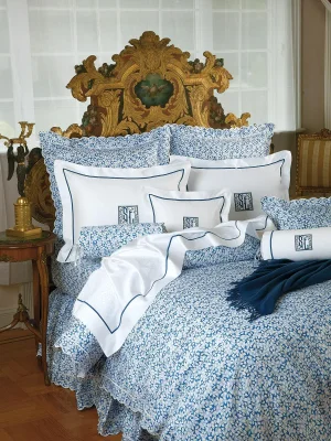 Petals Duvet Cover in Blue in Full