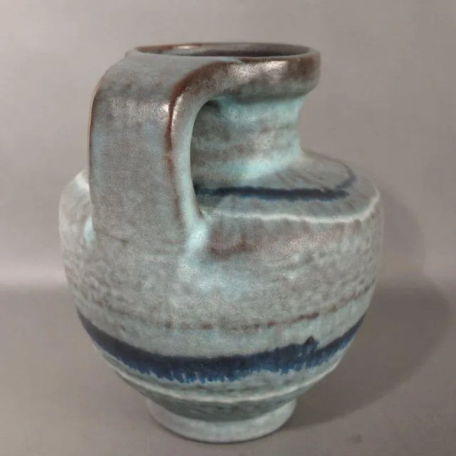 Ceramic Handle Vase by Fridegart Glatzle for Karlsruher Majolika, 1965 For Sale - Image 4 of 6