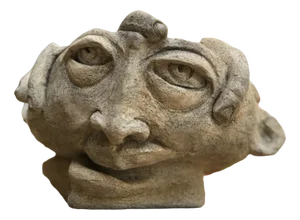 Stoneware Face Sculpture from Vallauris