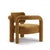 Contemporary Double Arch Armchair in Camel Chenille from Insidherland For Sale - Image 3 of 10