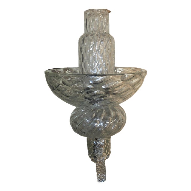 Diamante Glass Wall Lamp by Carlo Scarpa for Venini, 1930s For Sale