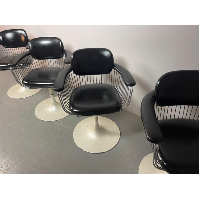 Vintage Swivel Dining Chairs attributed to Rudi Verelst for Novalux, Belgium, 1970s, Set of 4 For Sale - Image 12 of 16
