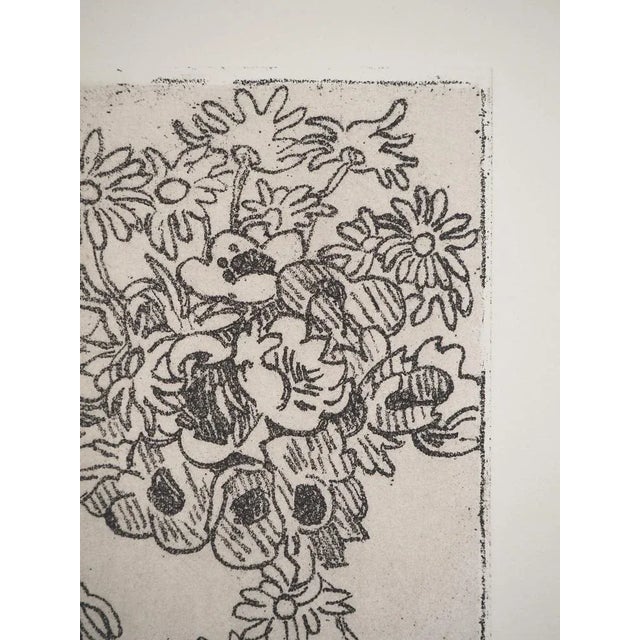 Louis Valtat, Bouquet of Daisies, Original Signed Engraving For Sale - Image 5 of 6