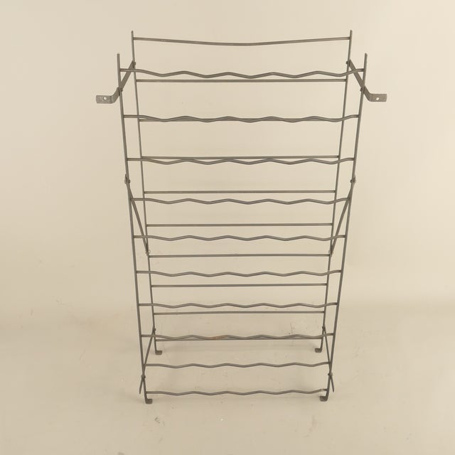 Antique French Metal Wine Rack, 1900 For Sale - Image 4 of 9