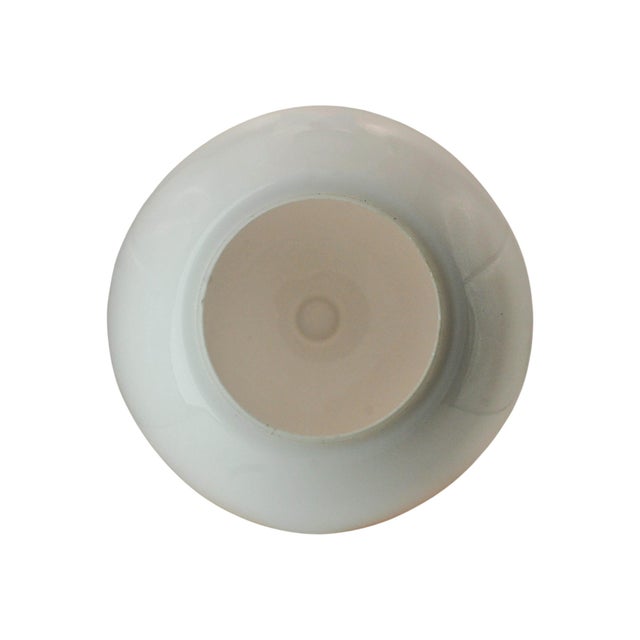 Mid-Century Modern Space Age Orange and White Italian Opaline Glass Globular Lampshade, 1970s For Sale - Image 4 of 6