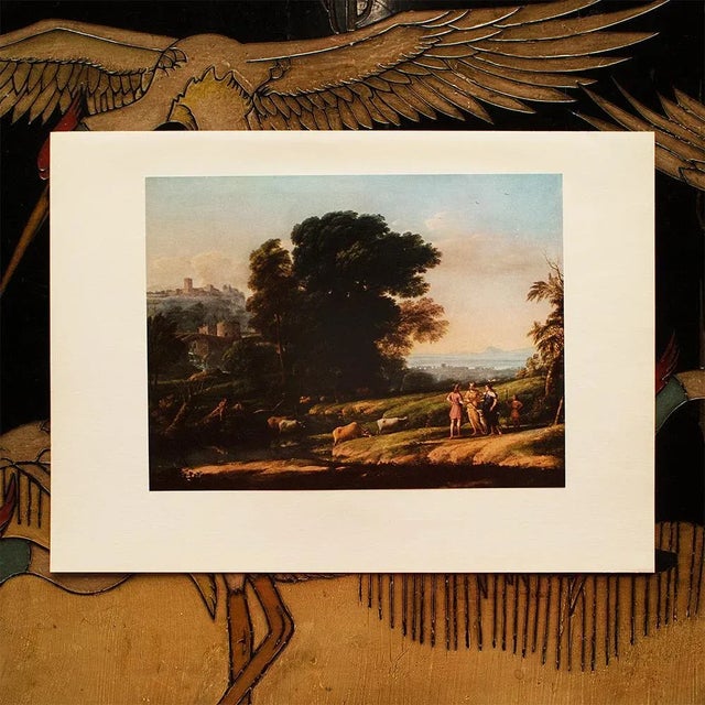 Baroque 1955 After Claude Lorrain "The Reconciliation of Cephalus and Procris", Vintage Full-Color Print For Sale - Image 3 of 8