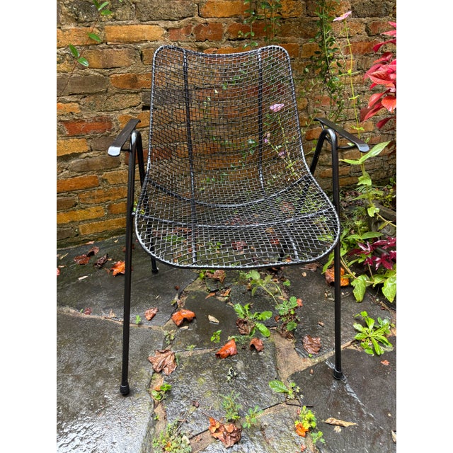 Metal Russell Woodard Sculptura Petite Arm Chairs, a Pair For Sale - Image 7 of 12