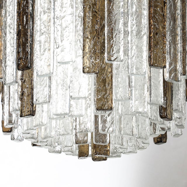 Pair of Mid-Century Modernist Hand-Blown Mottled Murano Glass Pendants by Venini For Sale - Image 15 of 18