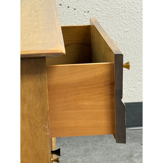 Heywood Wakefield Cadence Dresser + Mirror, Vintage For Sale - Image 9 of 12