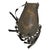 Antique West African Nupe Cast Bronze Ceremonial Purse with Leather Tassels For Sale - Image 10 of 17