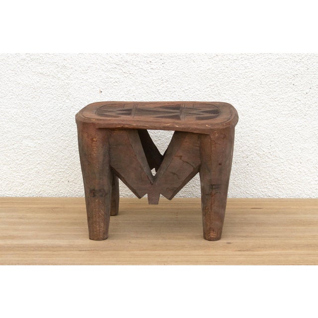 Carved African Storyteller's Nupe Stool For Sale - Image 4 of 9