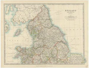 Antique Map of England and Wales, 1903