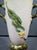 Chartreuse 1950s Hull Woodland W-18 Chartreuse & Pink Hi-Gloss Art Pottery Vase For Sale - Image 8 of 14