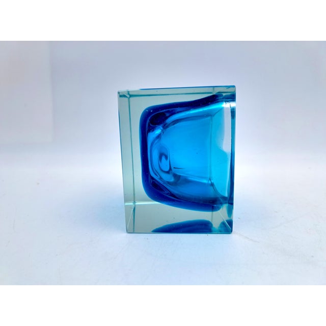 Glass Sommerso Murano Glass Ashtray attributed to Flavio Poli for Seguso, 1970s For Sale - Image 7 of 11