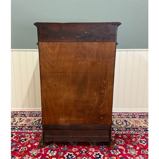Antique French Renaissance Revival Oak Cabinet Barley Twist Carved Drawers 19thC For Sale - Image 17 of 17