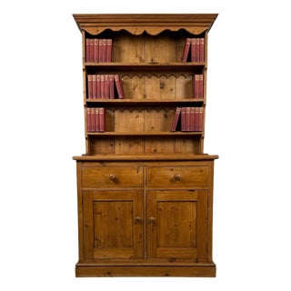Vintage 20th Century English Pine Dresser For Sale