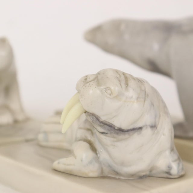 Vintage Animal Figurines Art in Marble Inuit, Canada, 1980s. Set of 3 For Sale - Image 10 of 18