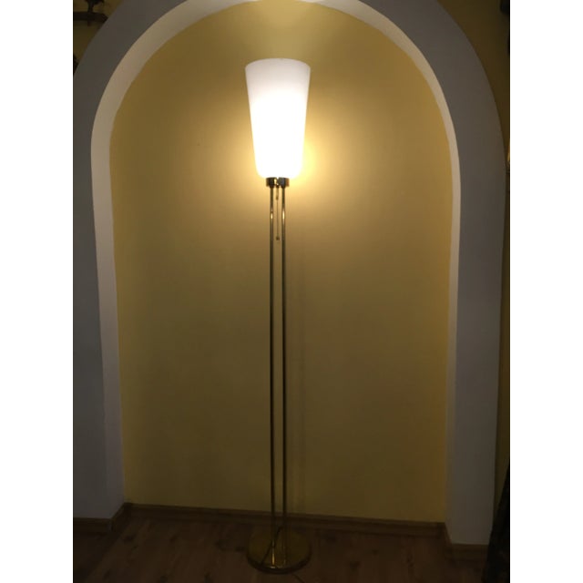 Floor Lamp with Glass Shade, 1970s For Sale - Image 11 of 14