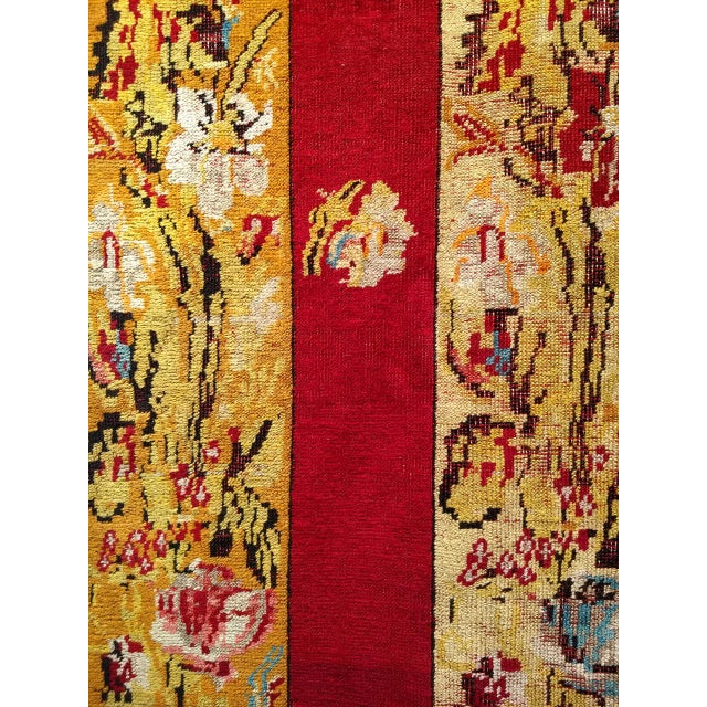 Early 20th Century Vintage French Aubusson Runner, Hand-Knotted Wool, Floral Design, 4' X 13' For Sale - Image 5 of 11