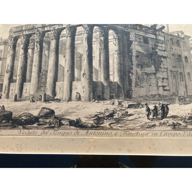 This antique etching dates from 1757 and was printed in Rome by Giovanni Piranisi (1720-1778) “The Temple of Antonius&...