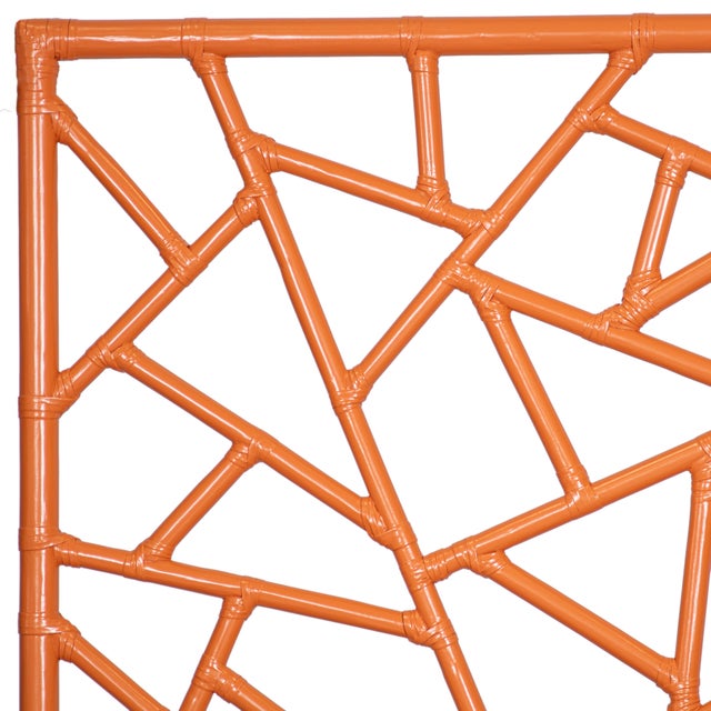 David Francis Tiffany Platform Bed Queen, Citrus Orange For Sale - Image 4 of 7