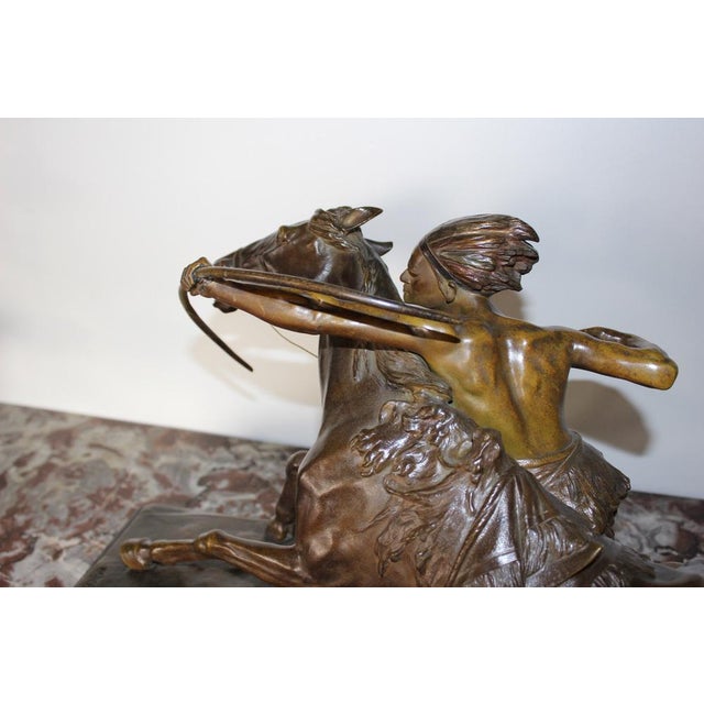 Edouard Drouot, Figure in Ambush in Front of His Horse, 1920s, Bronze For Sale - Image 10 of 17
