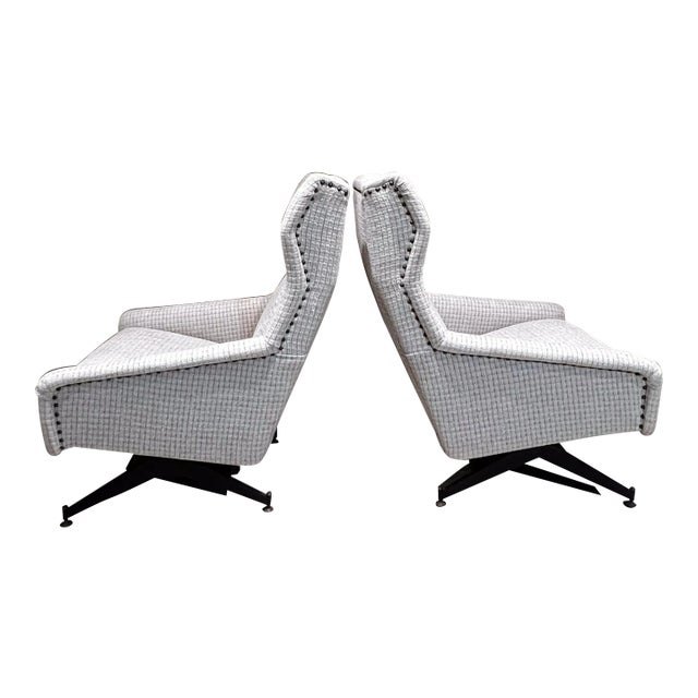 1960s Nello Pini for Novarredo Lounge Chairs Milan Italy For Sale