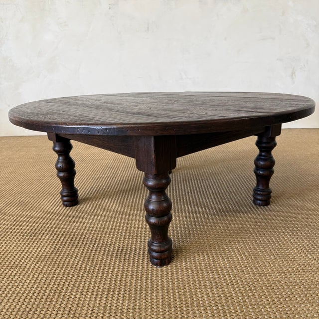 Wood Norfolk Coffee Table 39.25" Dia For Sale - Image 7 of 10