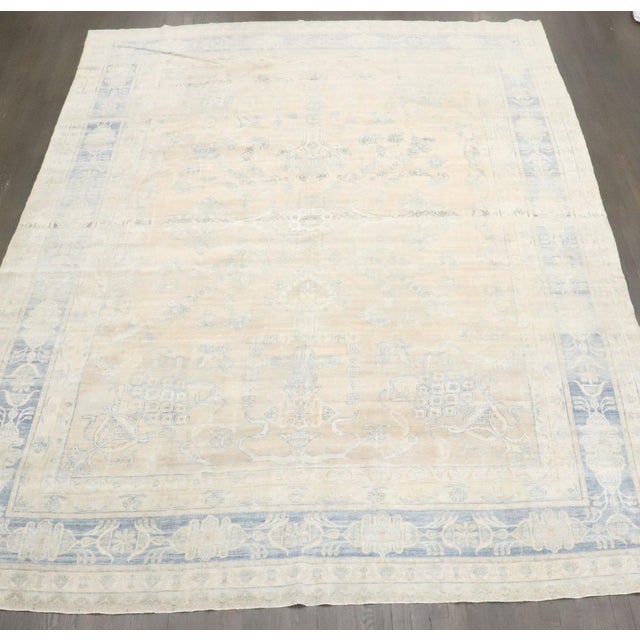A finely woven early 20th Century Persian Yazd Pale color rug