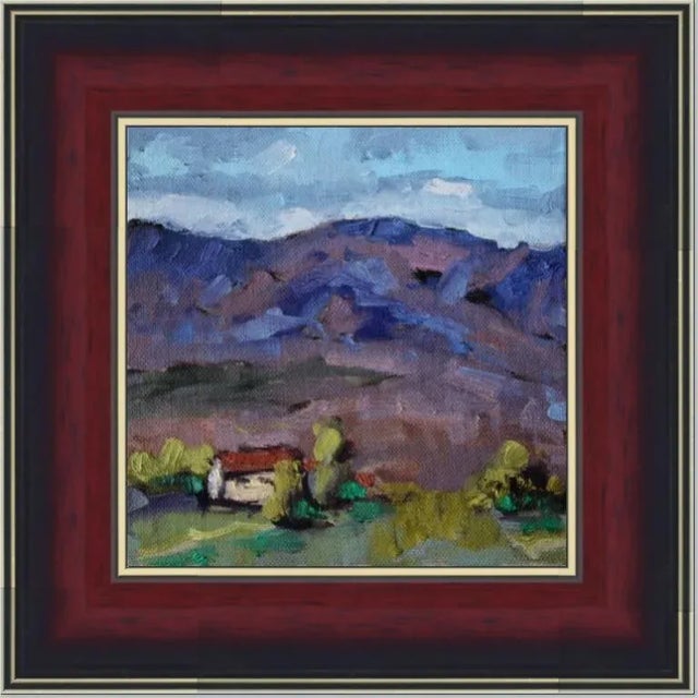 Lavender "Nevada Hills" Contemporary Impressionist Style Landscape Oil Painting For Sale - Image 8 of 8