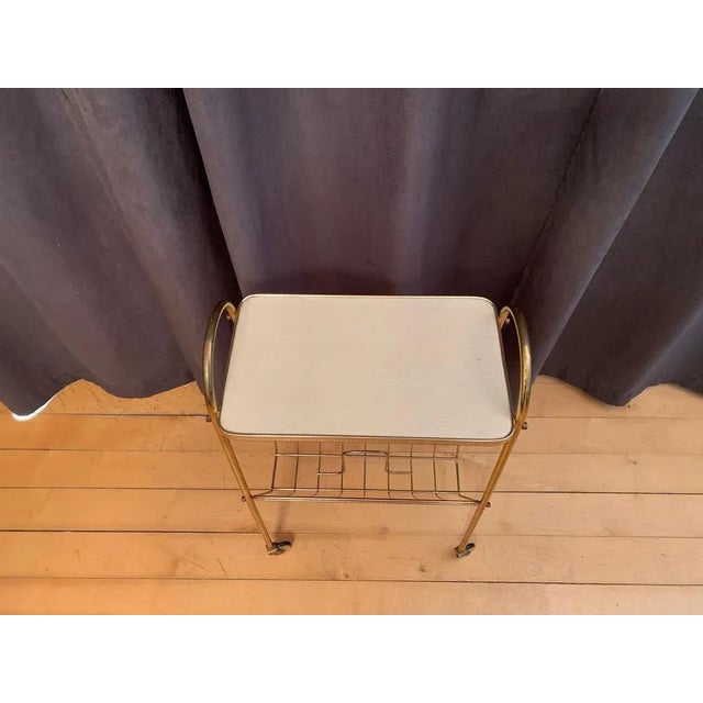 Metal Mobile Newspaper Holder, 1960s For Sale - Image 7 of 12