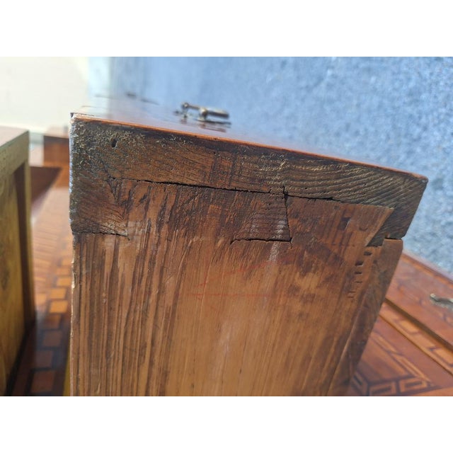 Brown Secretaire with Flap by Lorenzo Lorenzi, 1830 For Sale - Image 8 of 16