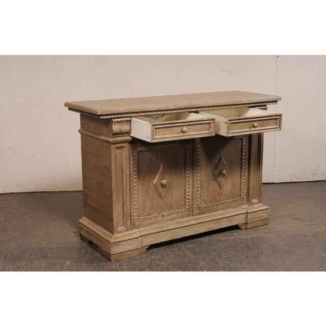 Italian Vintage Italian Buffet/ Credenza With Ample Storage Drawers For Sale - Image 3 of 12