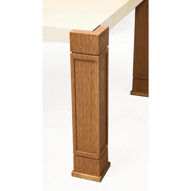 Bespoke Parchment and Cerused Oak Coffee Table For Sale In New York - Image 6 of 8