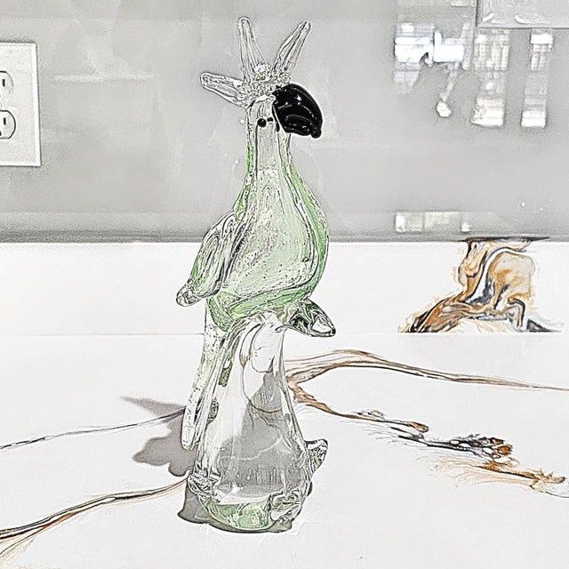 Late 20th Century Murano-Style Glass Parrot Sculpture For Sale - Image 13 of 17