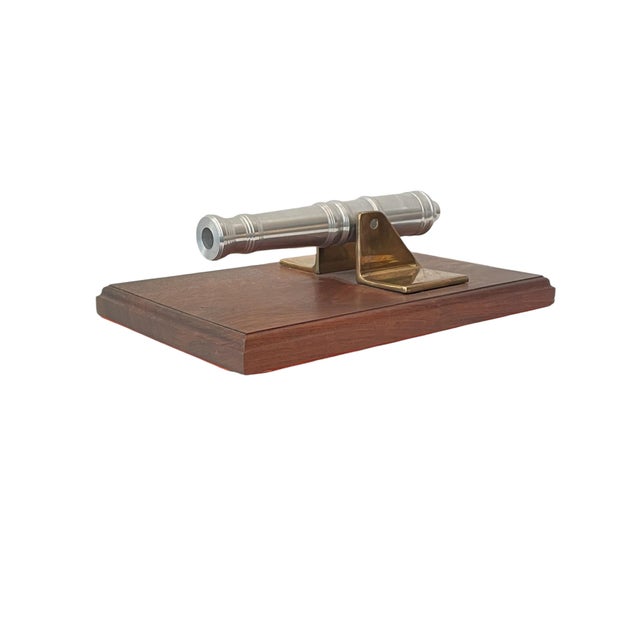 Folk Art Large Vintage Handcrafted Folk Art Cannon Sculpture For Sale - Image 3 of 10