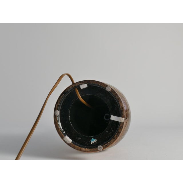 Mid-Century Modern Copper-Hued Ceramic Table Lamp by Bitossi for Bergboms, 1970s For Sale - Image 9 of 12