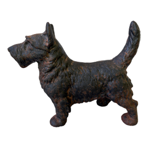 Antique Hubley Cast Iron Scottie Terrier Door Stop