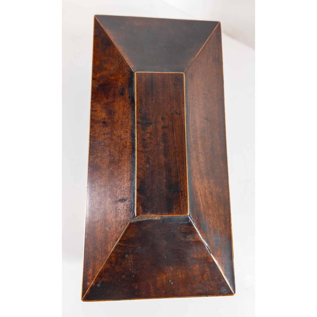 19th Century English Regency Sarcophagus Form Mahogany Tea Caddy Box For Sale - Image 9 of 18