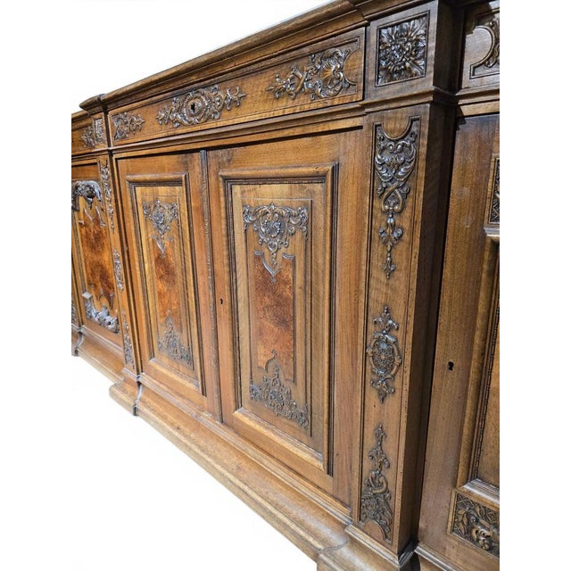 Large 19th Century French Fruitwood Sideboard with One-Piece Veined Marble Top, 1809 For Sale - Image 13 of 14