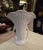1930s Hull Style Vase Vintage White Vase With Flared Opening For Sale - Image 5 of 6
