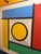 Wood French Artist Patrice Bertin Geometric Composition Framed Oil on Canvas Signed For Sale - Image 7 of 10