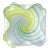 Murano Vintage Green Yellow Blue White Silver Flecks Italian Mid Century Art Glass Centerpiece Bowl For Sale