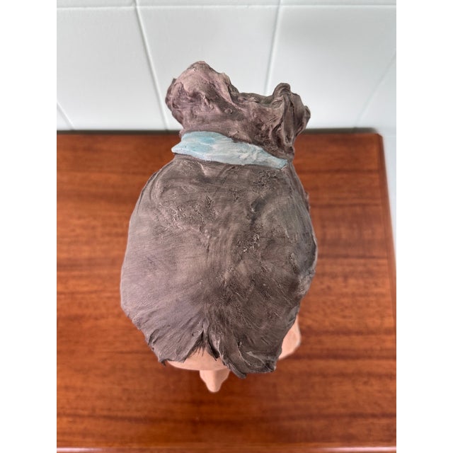 Italian Handcrafted and Signed Female Bust in Ceramic For Sale - Image 9 of 13