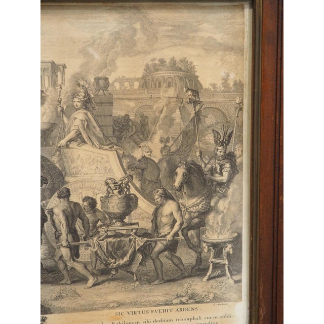 Wood Pair of Framed 18th Century Alexander the Great Lithographs From France For Sale - Image 7 of 18