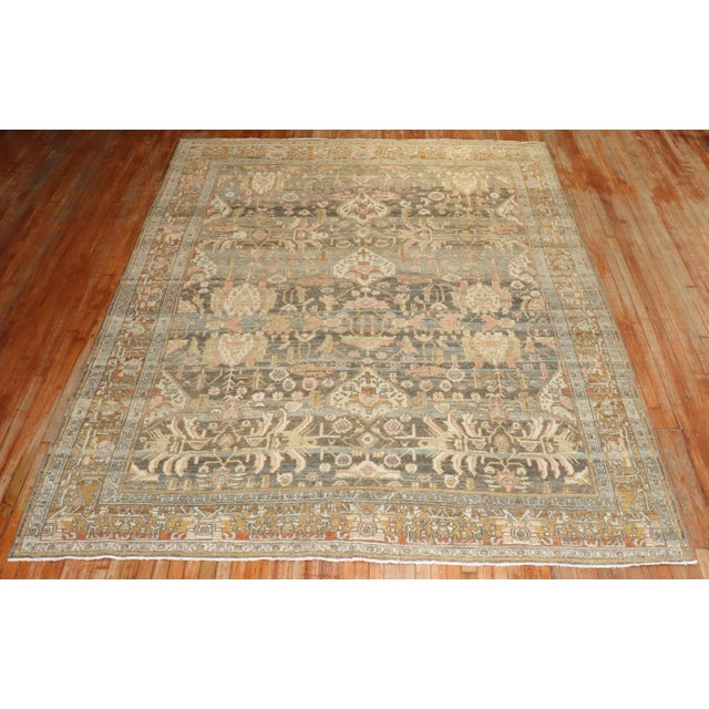 Antique Persian Bibikabad Rug - 8'8" x 11'8" For Sale - Image 9 of 10