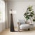 2000 - 2009 Obelisk Floor Lamp - 63", Dark Walnut Wood, White Cotton-Linen Shade For Sale - Image 5 of 13