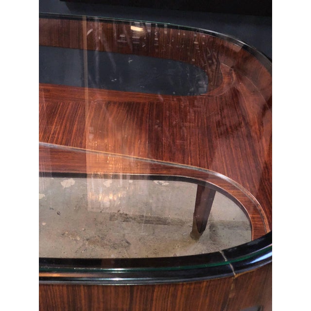 Brown Midcentury Dining Table in Cherrywood by Paolo Buffa for Arrighi, Italy, 1940s For Sale - Image 8 of 12