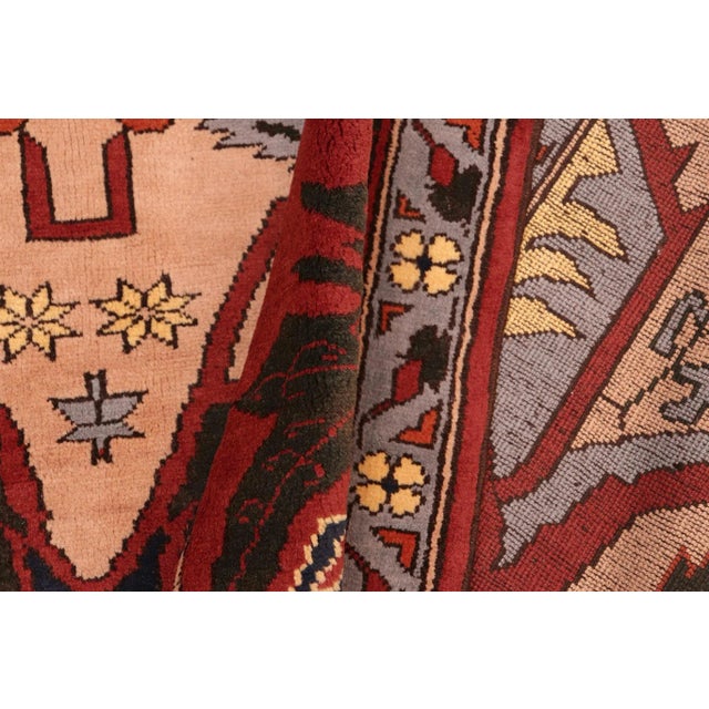 Gray 1980s 1980s Vintage Rustic Kargahi Tan/Rust Hand Knotted Rug For Sale - Image 8 of 10